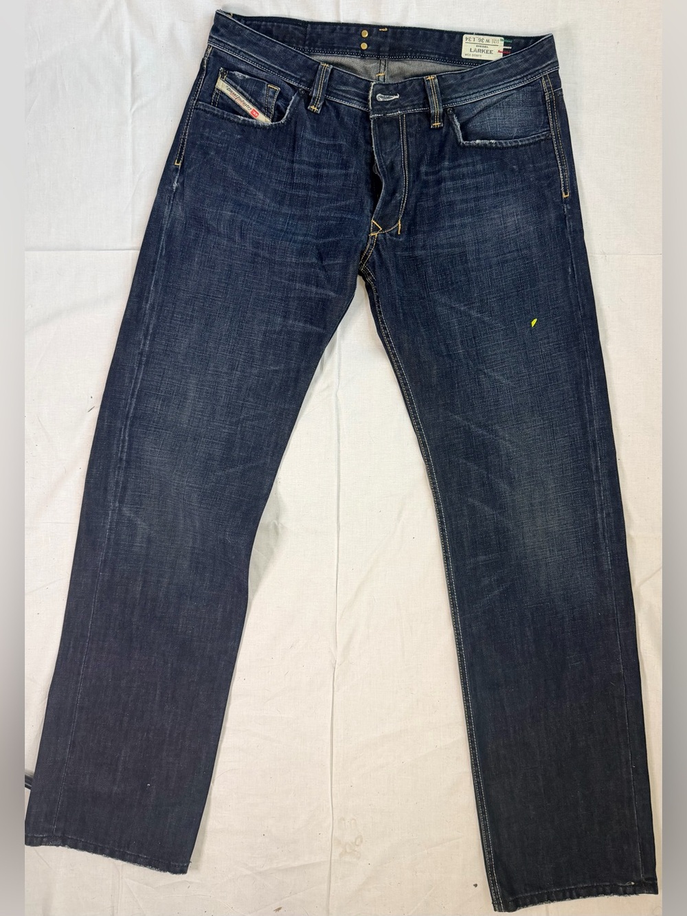 Diesel Larkee Jeans Mens 36x34 Dark Wash Straight Leg Designer Denim